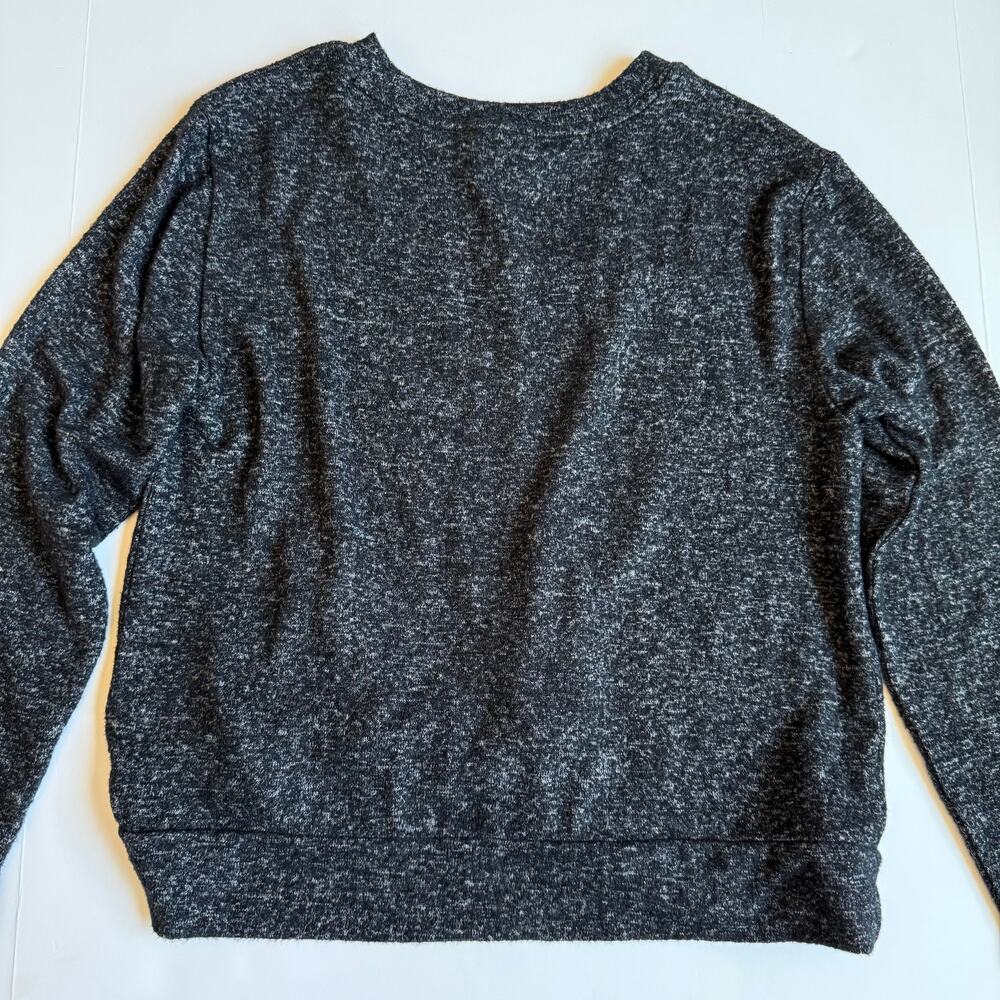 Gap Kids Softspun Twist Top Marled Black Medium 8 - Picture 7 of 7